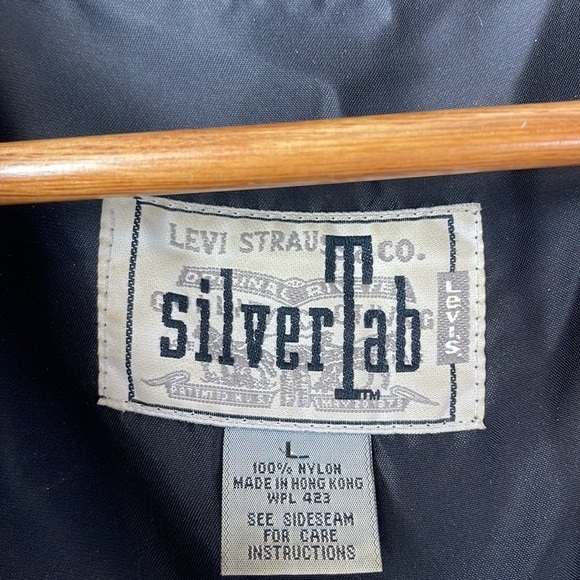 Vintage Levi’s Silver Tab 100% Nylon  Windbreaker Jacket size L - Picture 5 of 5